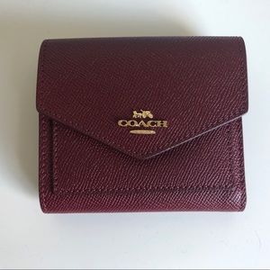 NEW. Coach Small Wallet In Crossgrain Leather